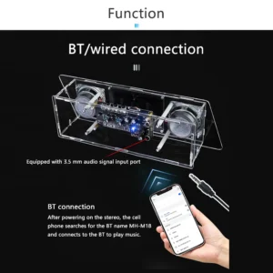 DC5V Dual Channel Amplifier Kit LED Bluetooth Speaker DIY Kit Music Spectrum Rhythm Light Audio DIY Electronic Kits